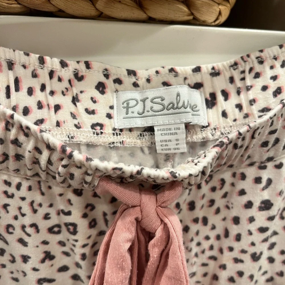 PJ Salvage Pink Leopard-Print Button Pajama Set